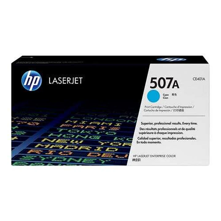 HP CE401A Cyan Cartucho de Toner Original - 507A 1