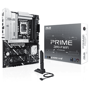 Asus Prime Z890-P WIFI Placa Base LGA 1851 - WiFi, Bluetooth, HDMI, DisplayPort, PCIe 4.0 y 5.0, M2, 4x Sata III, USB 2.0, 3.2, USB-C, RJ-45