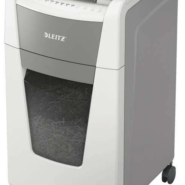 Leitz IQ 300 Autofeed P4 Destructora Automatica de Papel Corte en Particulas P-4 - Autoalimentacion 300 Hojas, Manual 10 Hojas - Papelera de 60L - Col 1