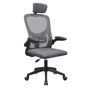 Mars Gaming MGC-ERGOPLUS Silla de Oficina Ergonomica - Reposacabezas, Soporte Lumbar y Reposabrazos Ajustable - Malla Transpirable - Asiento de Espuma
