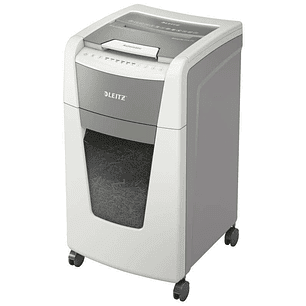 Leitz IQ 300 Autofeed P5 Destructora de Papel Automatica Micro Corte P-5 - Autoalimentacion 300 Hojas, Manual 8 Hojas - Papelera de 60L - Color Blanco
