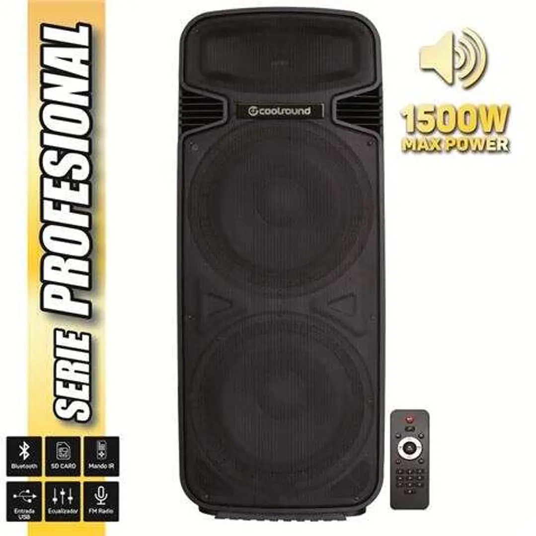 Coolsound Pro 500 Altavoz Autoamplificado Bluetooth 1500W 2x15