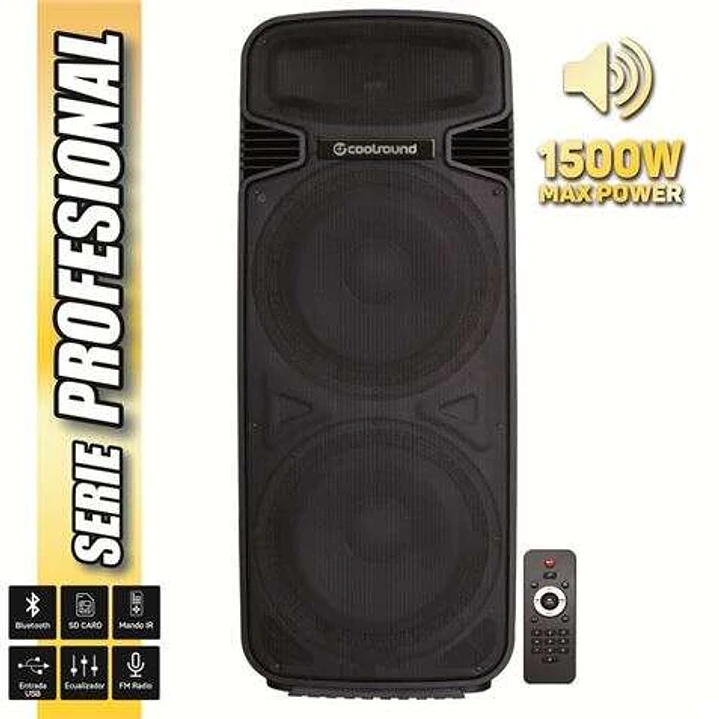Coolsound Pro 500 Altavoz Autoamplificado Bluetooth 1500W 2x15