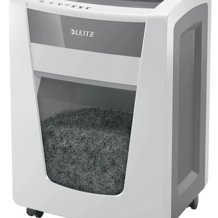 Leitz IQ Office Pro P4 Destructora de Papel Corte Confeti P-4 - Destruye hasta 20 Hojas - Capacidad de la Papelera 30L - 4 Horas de Funcionamiento Ini 1