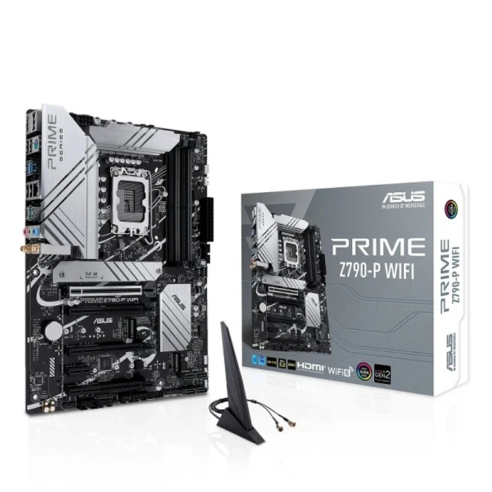 Asus Prime Z790-P WIFI Placa Base Intel 1700 - WiFi, HDMI, DisplayPort, PCIe 3.0, 4.0 y 5.0 M2, 4x Sata III, USB 2.0, 3.2, USB-C, RJ-45 1