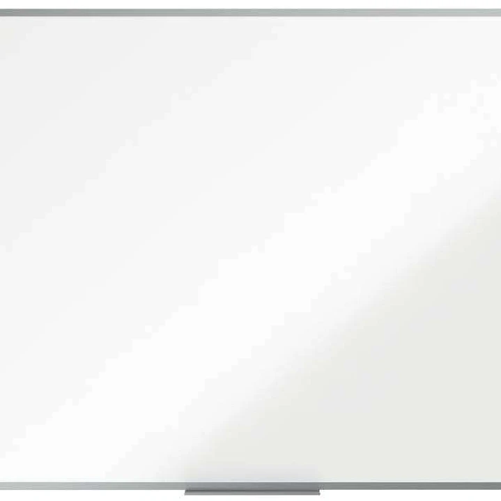 Nobo Essence Pizarra Magnetica de Acero Vitrificado 1200x900mm - Montaje en Esquinas - Superficie de Borrado Superior - Color Blanco 1