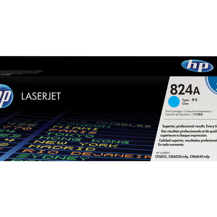 HP CB381A Cyan Cartucho de Toner Original - 824A 1