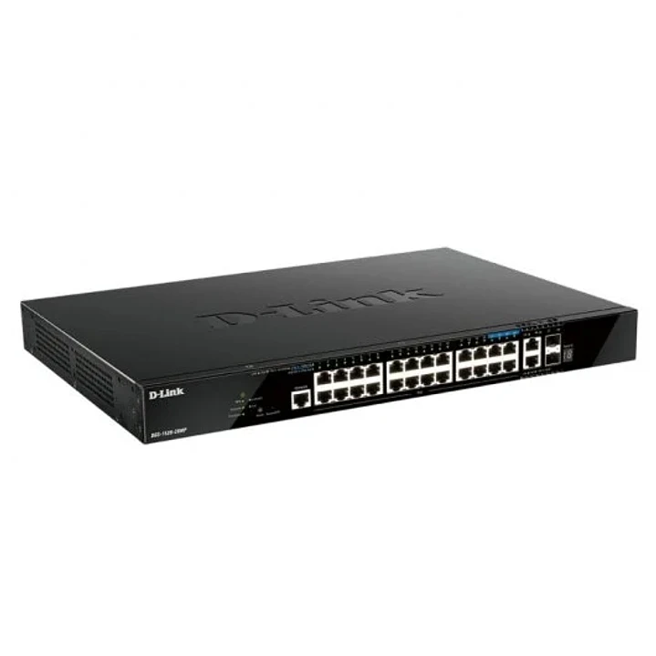 D-Link Switch Gestionado 20 Puertos Giga PoE + 4 Puertos 2.5G PoE + 2 Puertos 10G + 2 Puertos 10GSFP 1