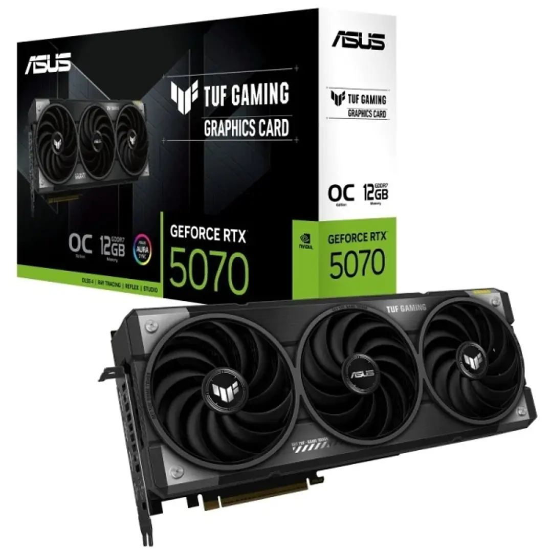 Asus GeForce RTX 5070 TUF Gaming OC Tarjeta Grafica 12GB GDDR7 Reflex 2 RTX AI DLSS4 1