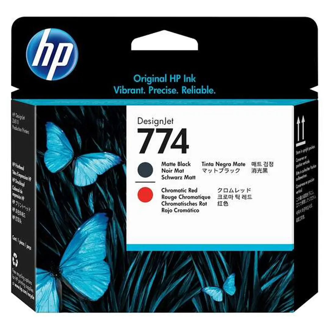 HP 774 Cabezal de Impresion Original - Negro Mate, Rojo Cromatico - P2V97A 1