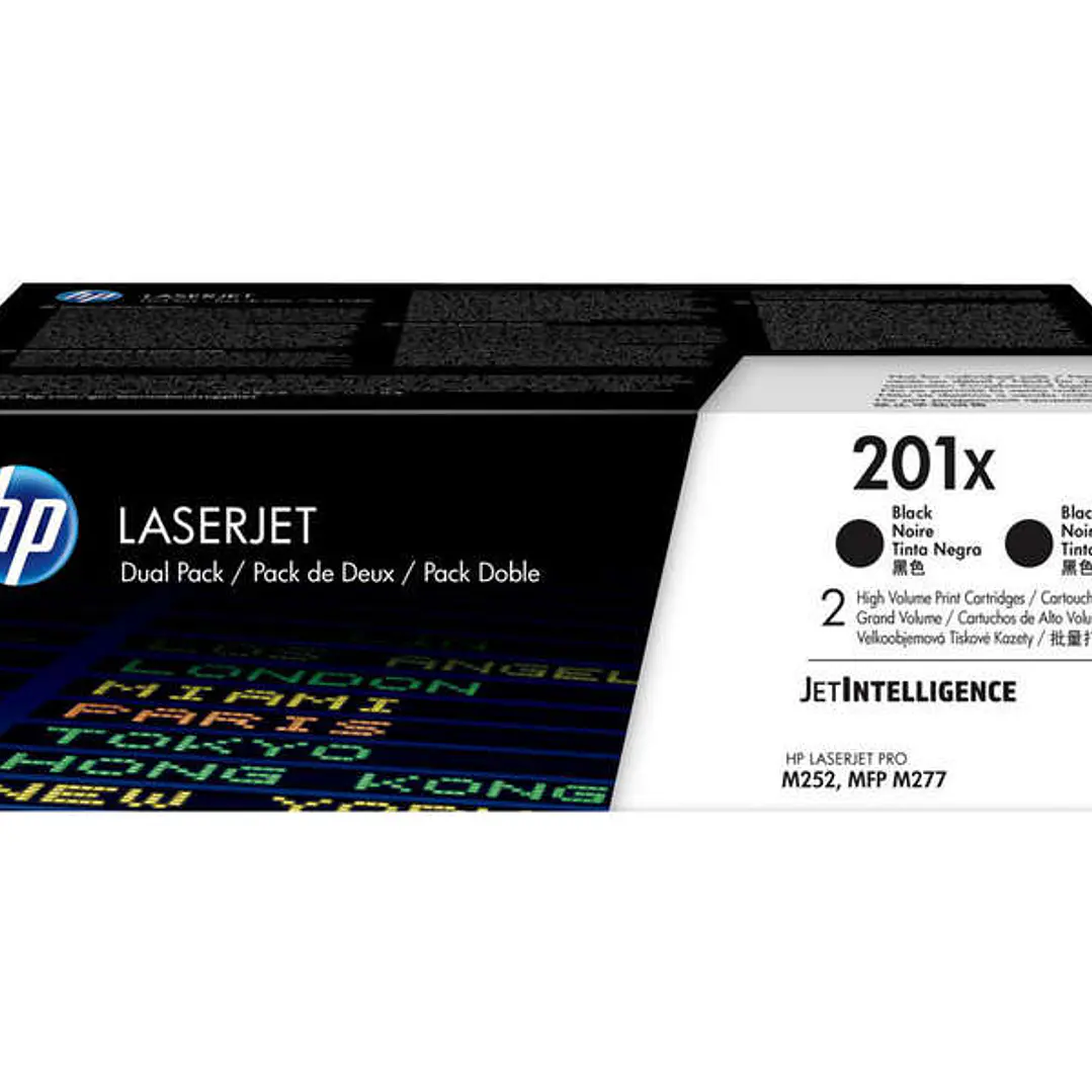 HP CF400X Negro Pack de 2 Cartuchos de Toner Originales - 201X 1