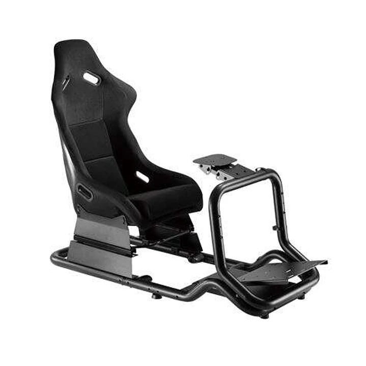Cromad Pro R3 Asiento Simulador de Carreras - Soporte para Pedales y Volante - Totalmente Ajustable - Robusto - Peso Max. 130kg 1