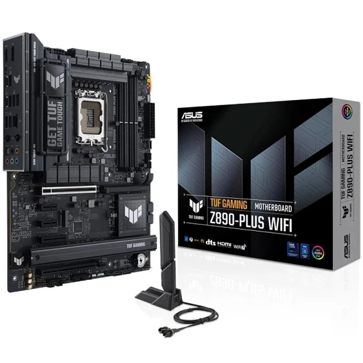 Asus TUF Gaming Z890-PLUS WIFI Placa Base LGA 1851 - WiFi, Bluetooth, HDMI, DisplayPort, 4x DDR5, 4x SATA III, M.2, PCIe 4.0 y 5.0, USB 2.0, 3.2, USB- 1