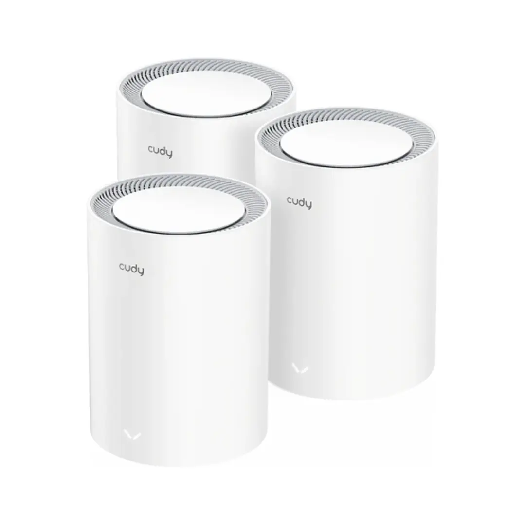 Cudy Pack de 3 Sistemas WiFi Mesh 7 Gigabit Dual Band BE3600 - Velocidad hasta 1000Mbps - 3 Puertos - Antenas Internas - Color Blanco 1