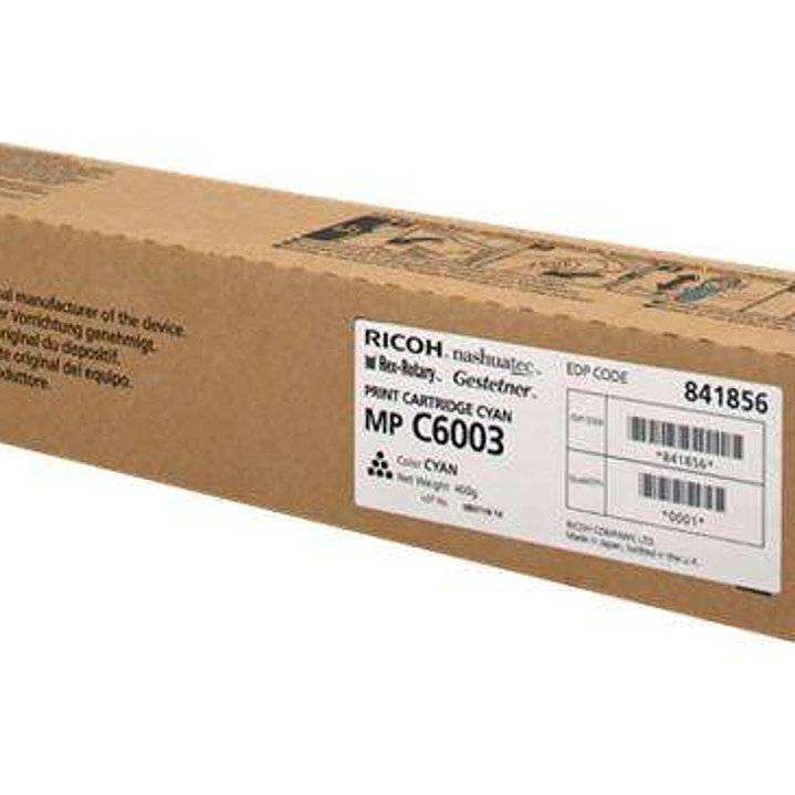 Ricoh Aficio MP-C4503/MP-C5503/MP-C6003 Cyan Cartucho de Toner Original - 841856 1