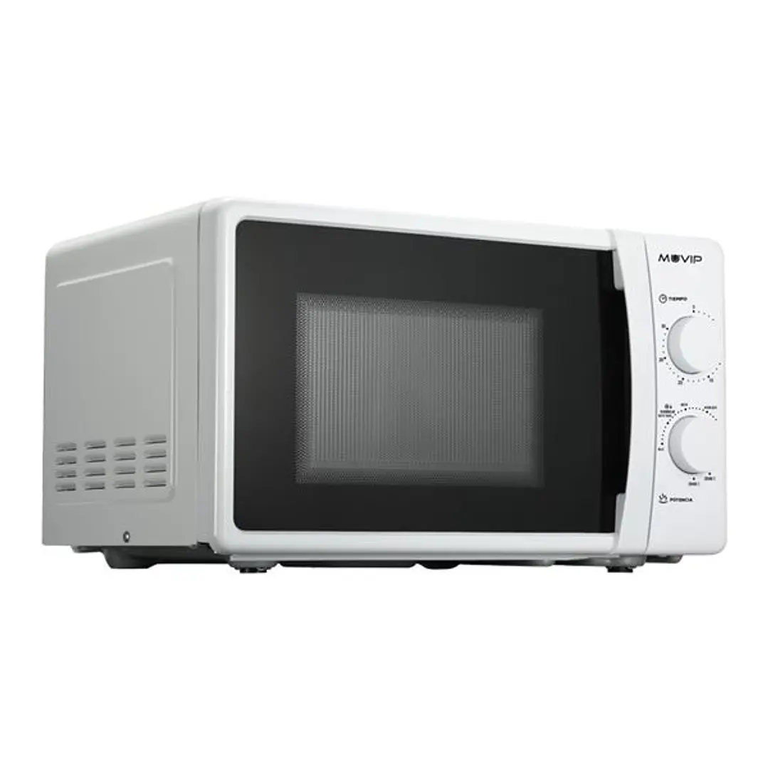Muvip Microondas - Capacidad 20L - Potencia 700W - Grill 800W - 5 Niveles de Potencia - Temporizador 30min - Descongelacion - Color Blanco 1