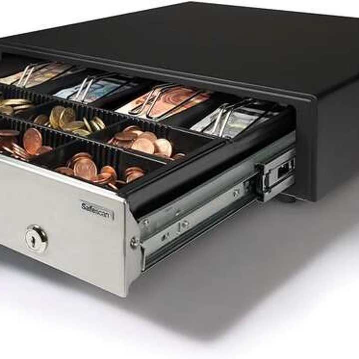 Safescan HD-4141S Cajon Portamonedas - 8 Compartimentos para Monedas y 4 para Billetes - hasta 2 Millones de Aperturas 1