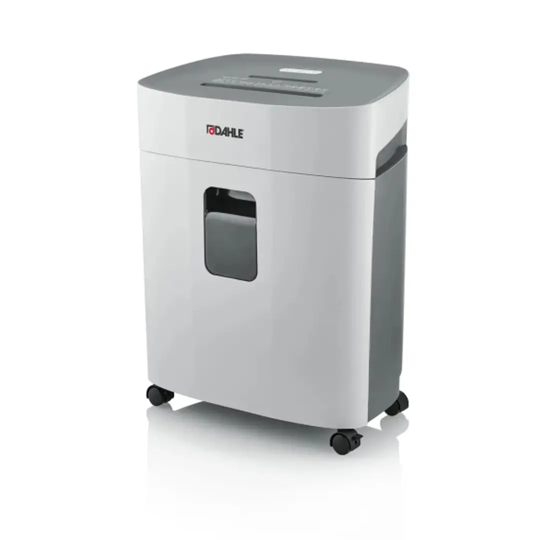 Dahle PaperSAFE 380 Destructora de Papel Manual Corte en Particulas P-4 - Destruye hasta 15 Hojas - Papelera de 25L - Con Ruedas - Apta para Papel, Ta 1