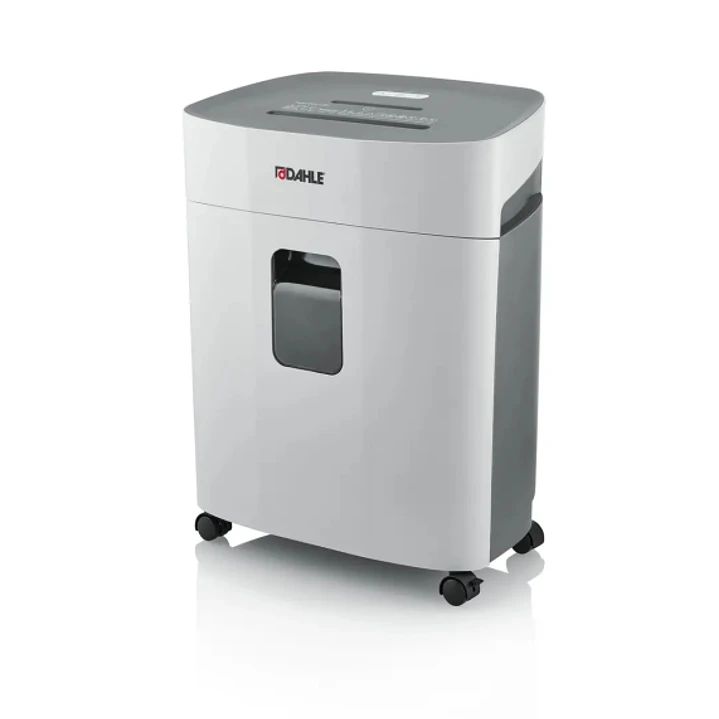 Dahle PaperSAFE 380 Destructora de Papel Manual Corte en Particulas P-4 - Destruye hasta 15 Hojas - Papelera de 25L - Con Ruedas - Apta para Papel, Ta 1