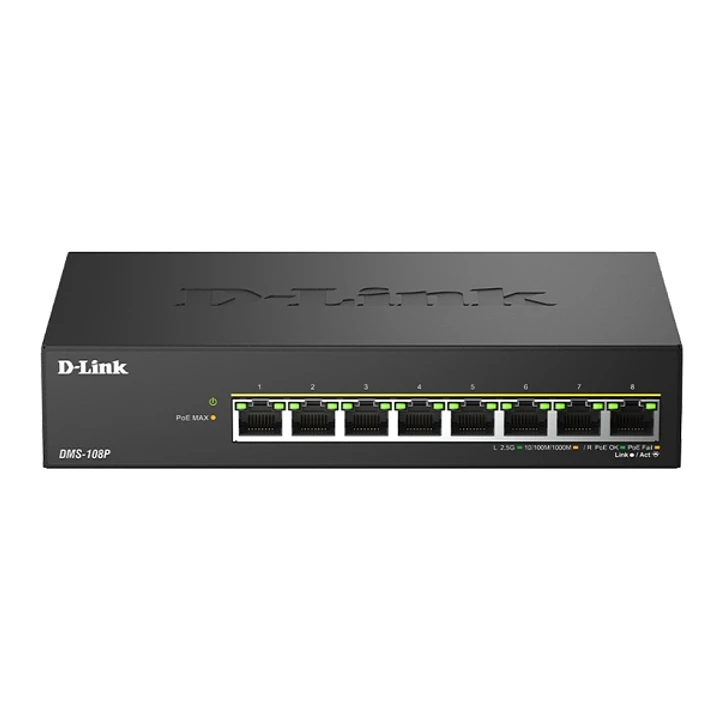 D-Link Switch 8 Puertos 2.5G PoE No Gestionado - Switching 40 Gbps - PoE 230W 1