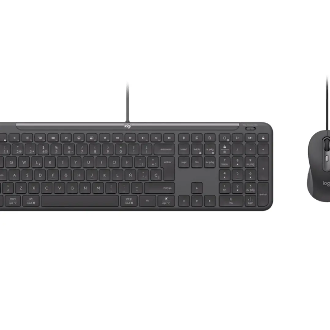 Logitech Signature Slim MK620 Combo Pack Teclado + Raton USB - Reposamanos - Raton Ambidiestro 4000 DPI con SmartWheel - Teclas de Acceso Rapido e IA  1