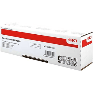 OKI B432/B512/MB492/MB562 Negro Cartucho de Toner Original - 45807111