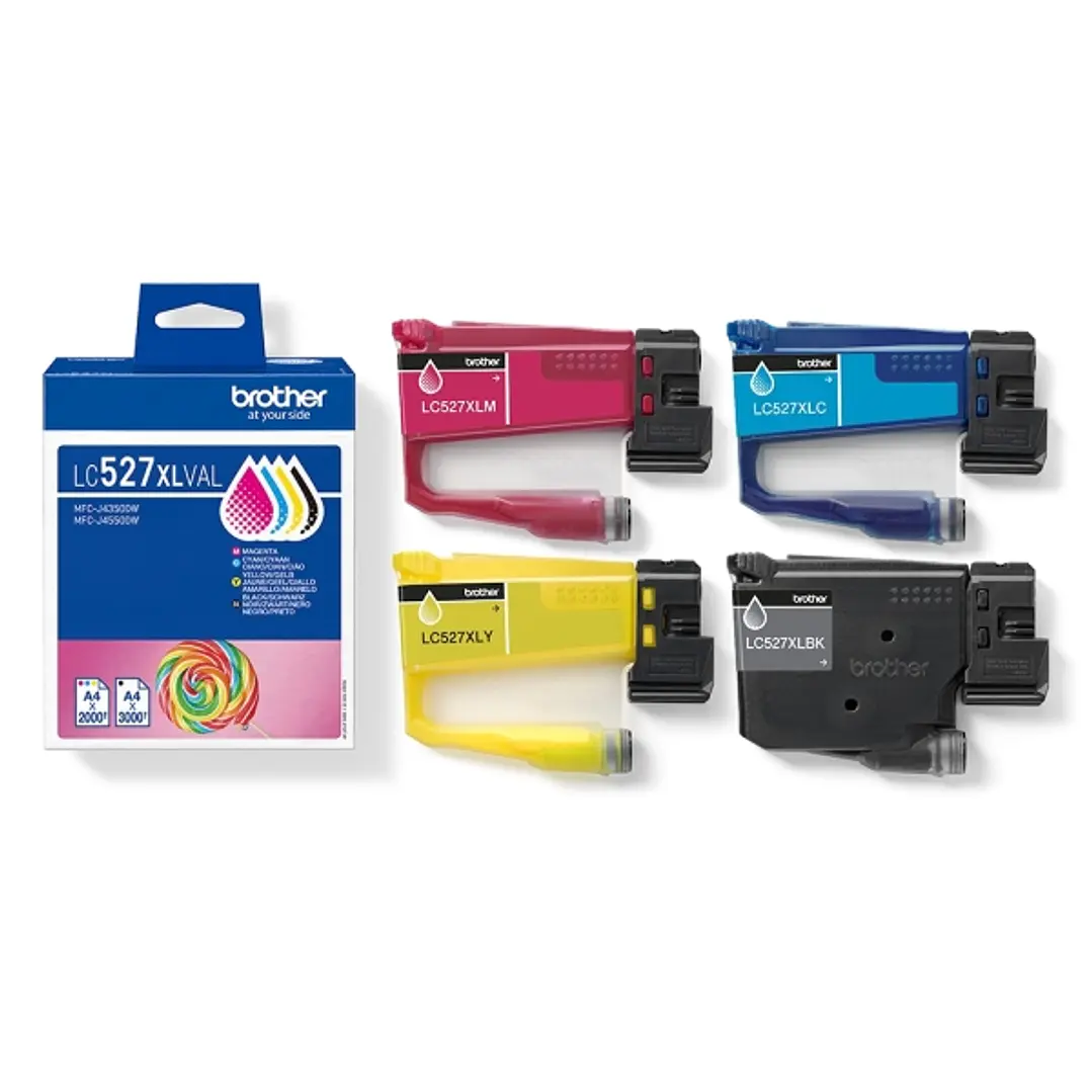Brother LC527XL Pack de 4 Cartuchos de Tinta Originales - LC527XLVAL 1