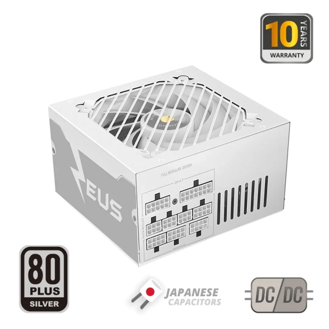 Mars Gaming MPZE750SIM Fuente de Alimentacion ATX de 750W - 80 Plus Silver - Modular - 14dB - 150x160x85mm - Color Blanco 1