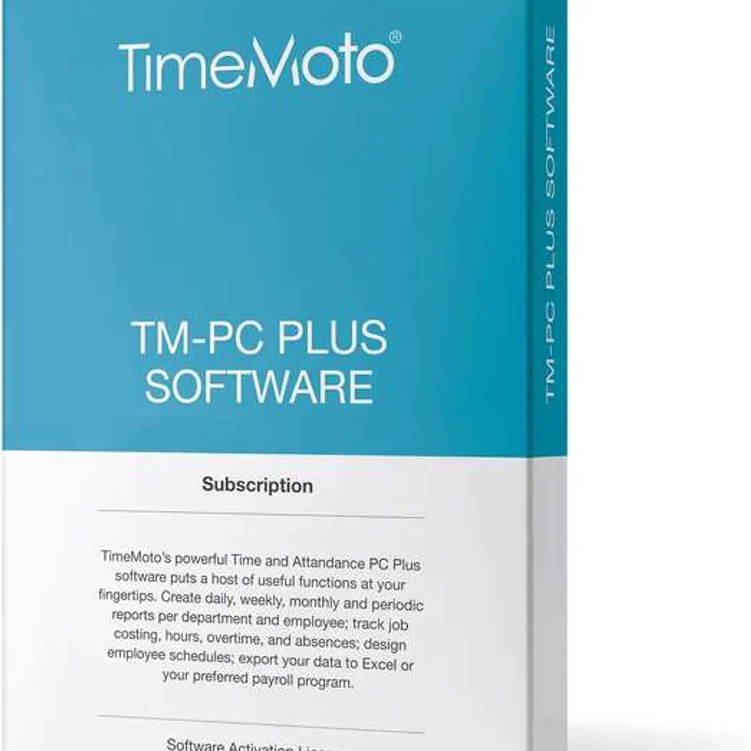 Timemoto PC Software Plus - para PC - Gestion de Tiempo y Asistencia - Control de Acceso - Informes Detallados 1
