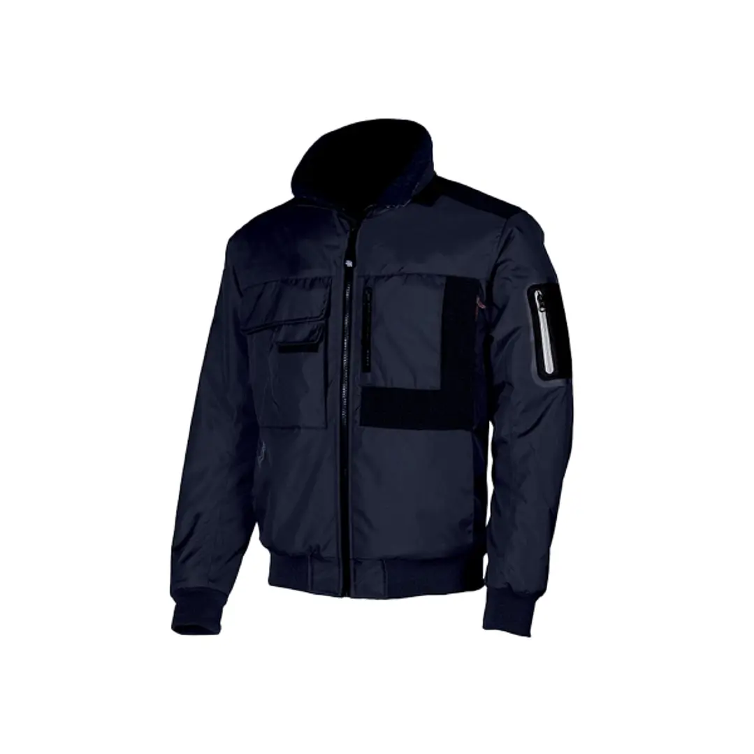 Upower Mate Bomber de Trabajo con Mangas Desmontables - Talla XL - Impermeable, Interior de Microfibra, Bolsillos con Solapa y Velcro, Refuerzos Anti- 1