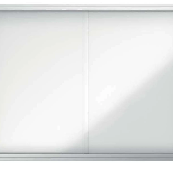 Nobo Vitrina Interior para 8 Hojas A4 con Superficie Magnetica y Puerta Deslizante - 689x972x54mm - Superficie Blanca Metalica y Magnetica de Borrado  1