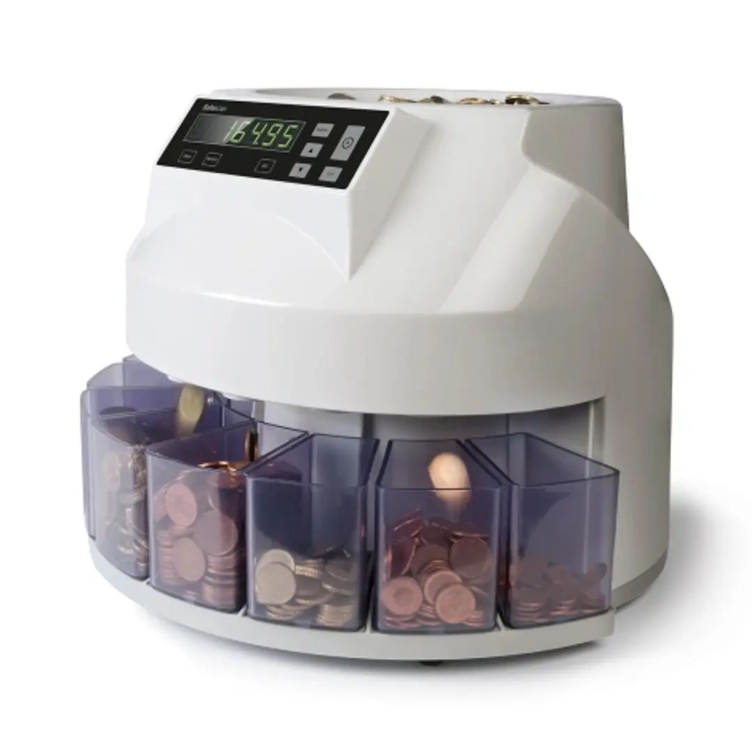 Safescan 1250 Contadora y Clasificadora de Monedas - 220 Monedas por Minuto - Capacidad hasta 500 Monedas 1