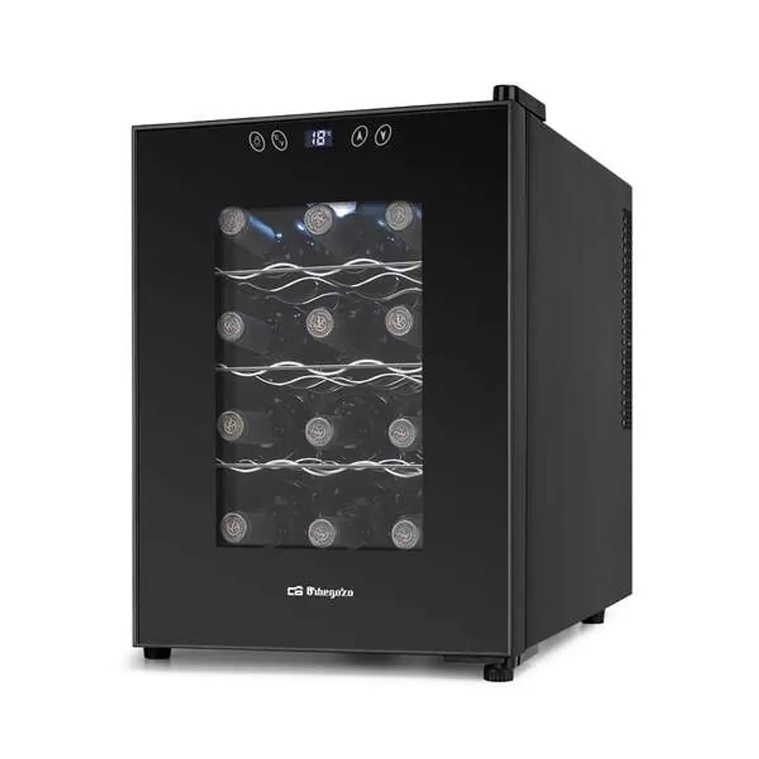 Orbegozo VT 1230 Vinoteca Compacta - Conserva y Disfruta del Vino en Casa - Capacidad para 12 Botellas - Control Electronico de Temperatura - Diseño E 1