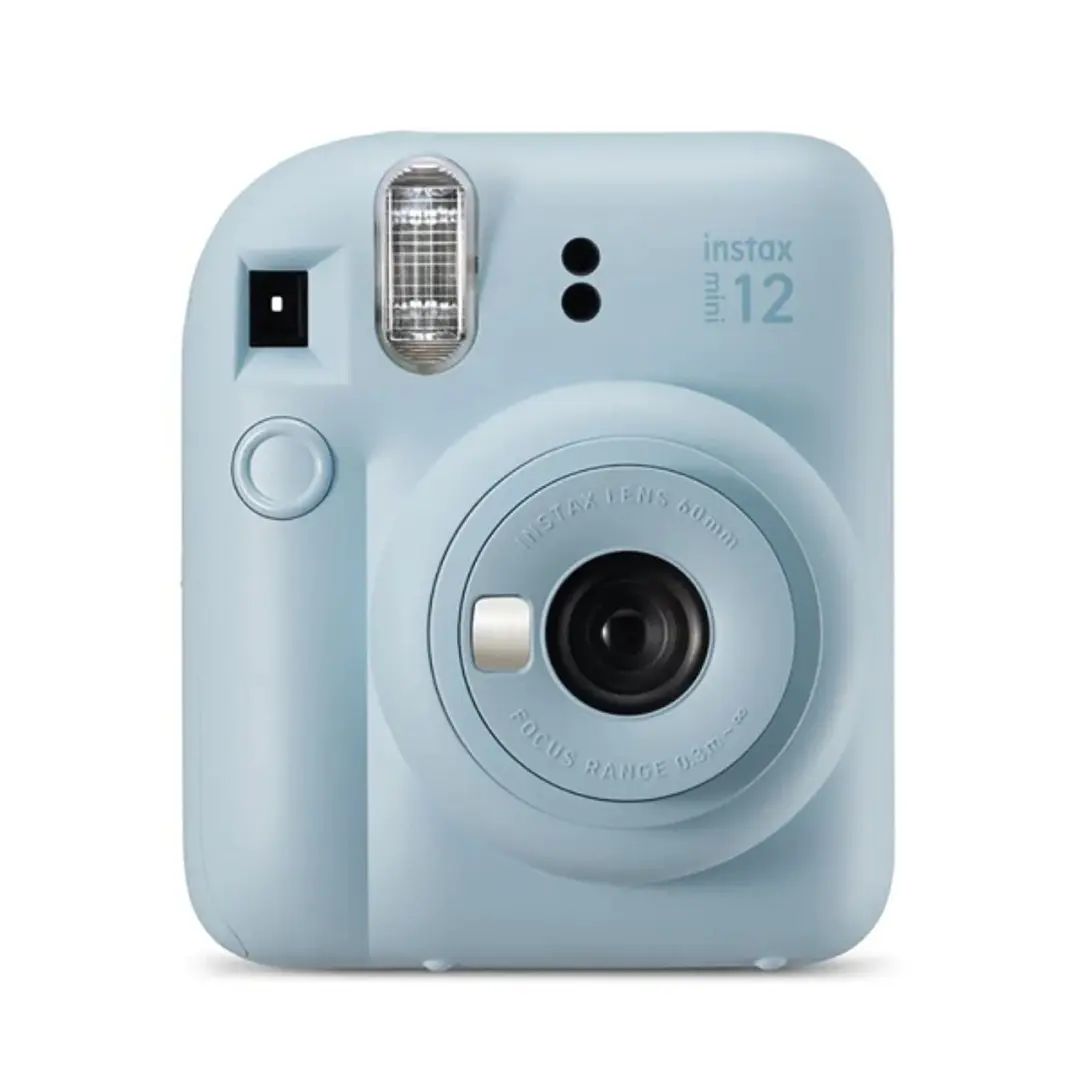 Fujifilm Instax Mini 12 Pastel Blue Camara Instantanea - Tamaño de Imagen 62x46mm - Flash Auto - Exposicion Automatica - Mini Espejo para Selfies - Mo 1
