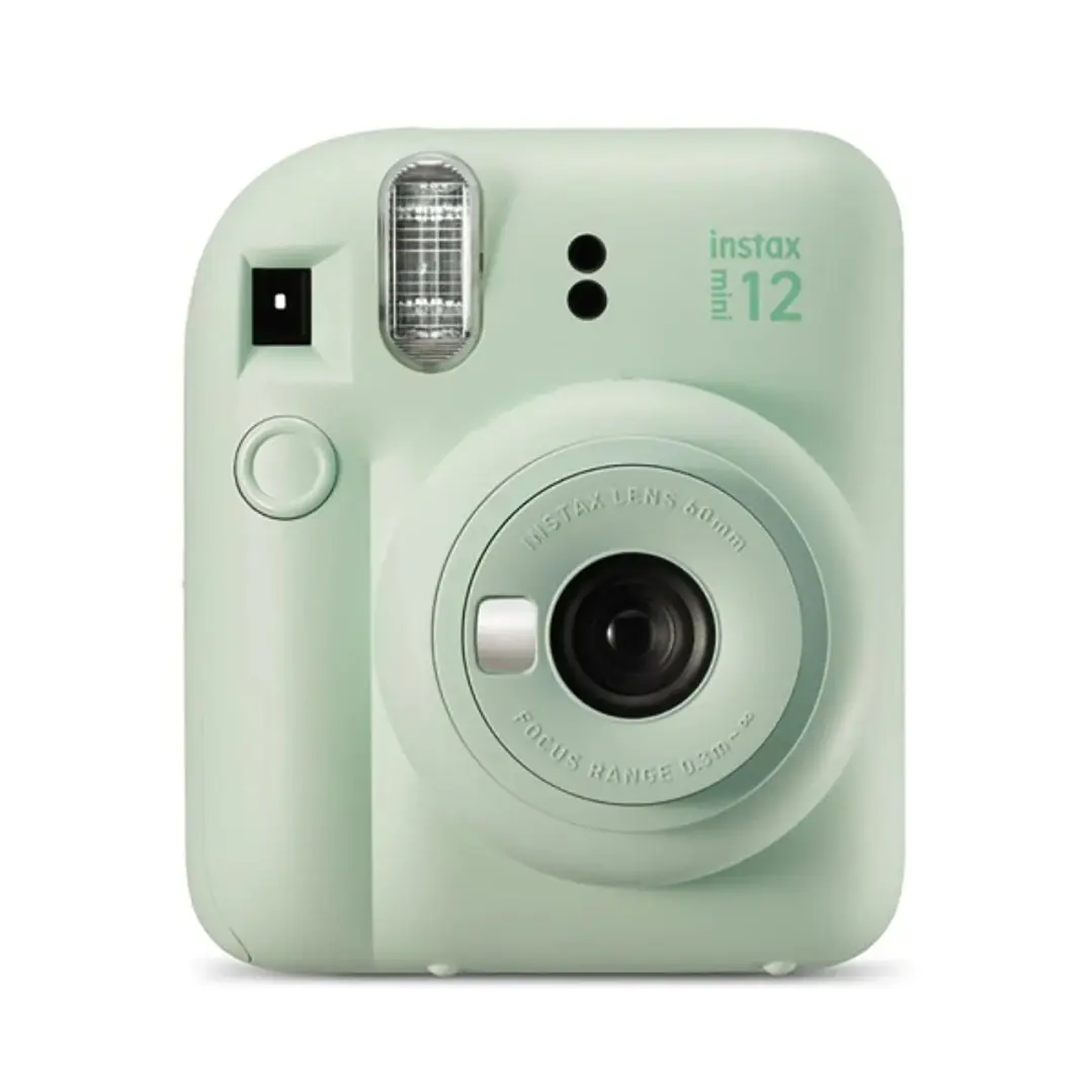 Fujifilm Instax Mini 12 Mint Green Camara Instantanea - Tamaño de Imagen 62x46mm - Flash Auto - Exposicion Automatica - Mini Espejo para Selfies - Mod 1