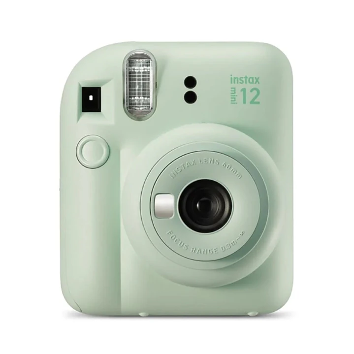 Fujifilm Instax Mini 12 Mint Green Camara Instantanea - Tamaño de Imagen 62x46mm - Flash Auto - Exposicion Automatica - Mini Espejo para Selfies - Mod 1