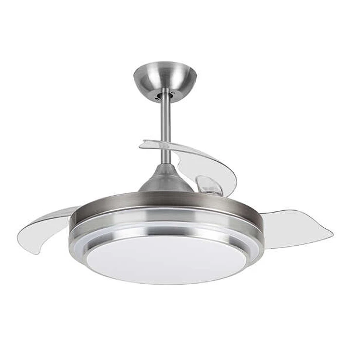 Orbegozo CP 110105 Ventilador de Techo Elegance - Potente Motor DC - Aspas Retractiles - Luz LED Regulable - Mando a Distancia - Sistema Reversible -  1