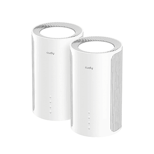 Cudy BE11000 Pack de 2 Sistemas WiFi 7 Mesh 2.5G Tribanda - Tecnologia MLO - Servidor y Cliente VPN - Ethernet 2.5Gbps - hasta 200 Dispositivos - Cont