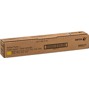 Xerox WorkCentre 7525/7535/7545/7830 Amarillo Cartucho de Toner Original - 006R01514