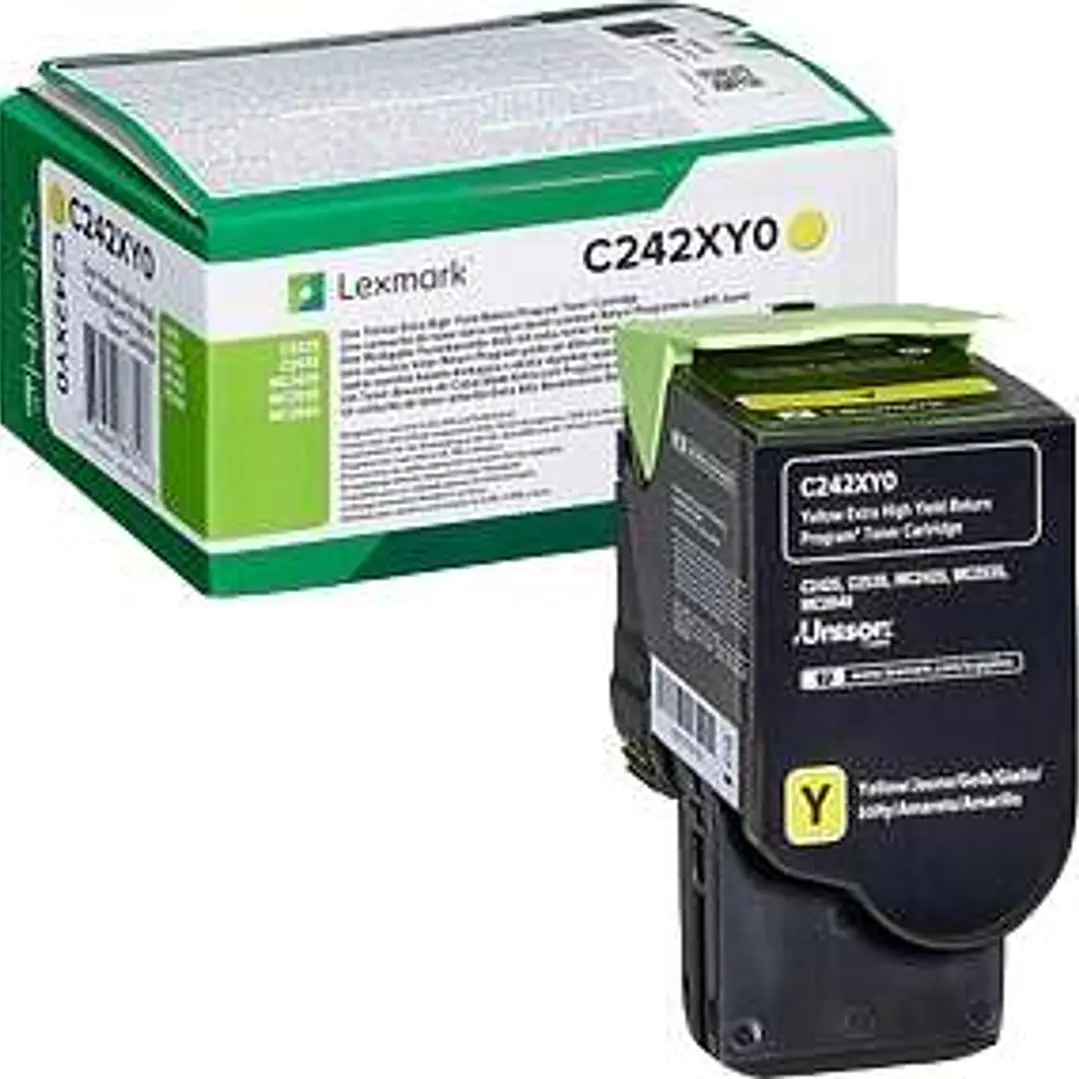 Lexmark C2425/C2535/MC2425/MC2535/MC2640 Amarillo Cartucho de Toner Original - C242XY0 1