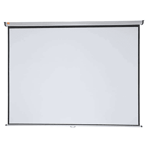 Nobo Pantalla Proyeccion Pared 2400x1813mm Blanca Mate 4:3 - Montaje en Pared o Techo - Carcasa Protectora - Alta Calidad de Proyeccion - Color Blanco