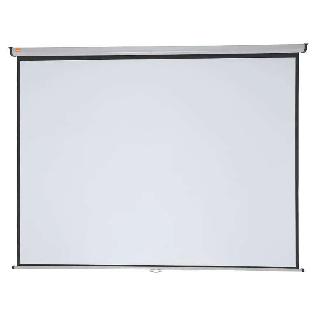 Nobo Pantalla Proyeccion Pared 2400x1813mm Blanca Mate 4:3 - Montaje en Pared o Techo - Carcasa Protectora - Alta Calidad de Proyeccion - Color Blanco 1