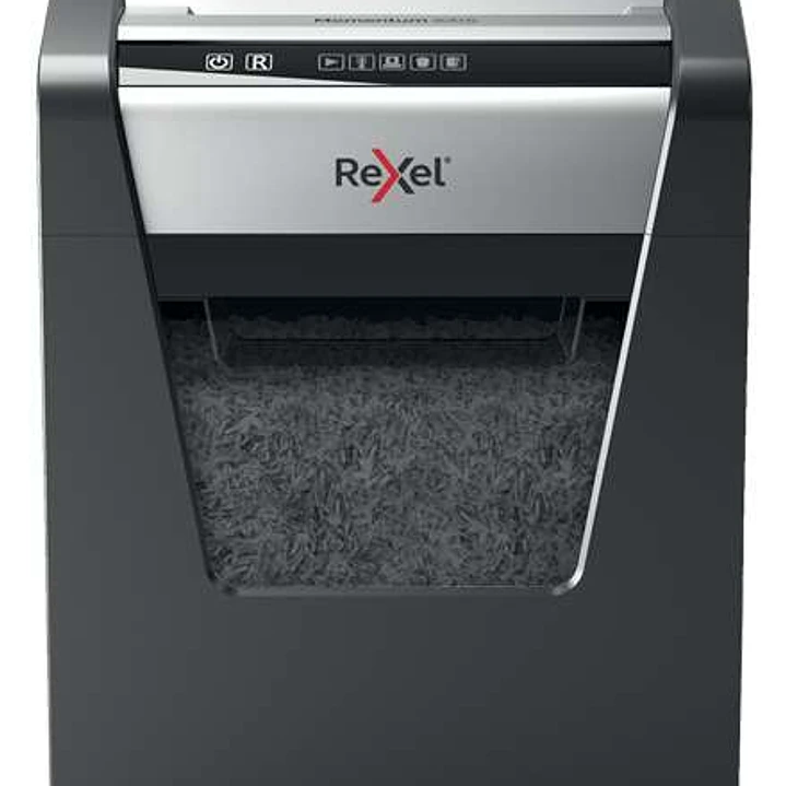 Rexel Momentum X415 Destructora de Papel Manual Corte en Confeti P-4 - Destruye hasta 15 Hojas a la Vez - Capacidad de la Papelera 23L - Color Gris 1
