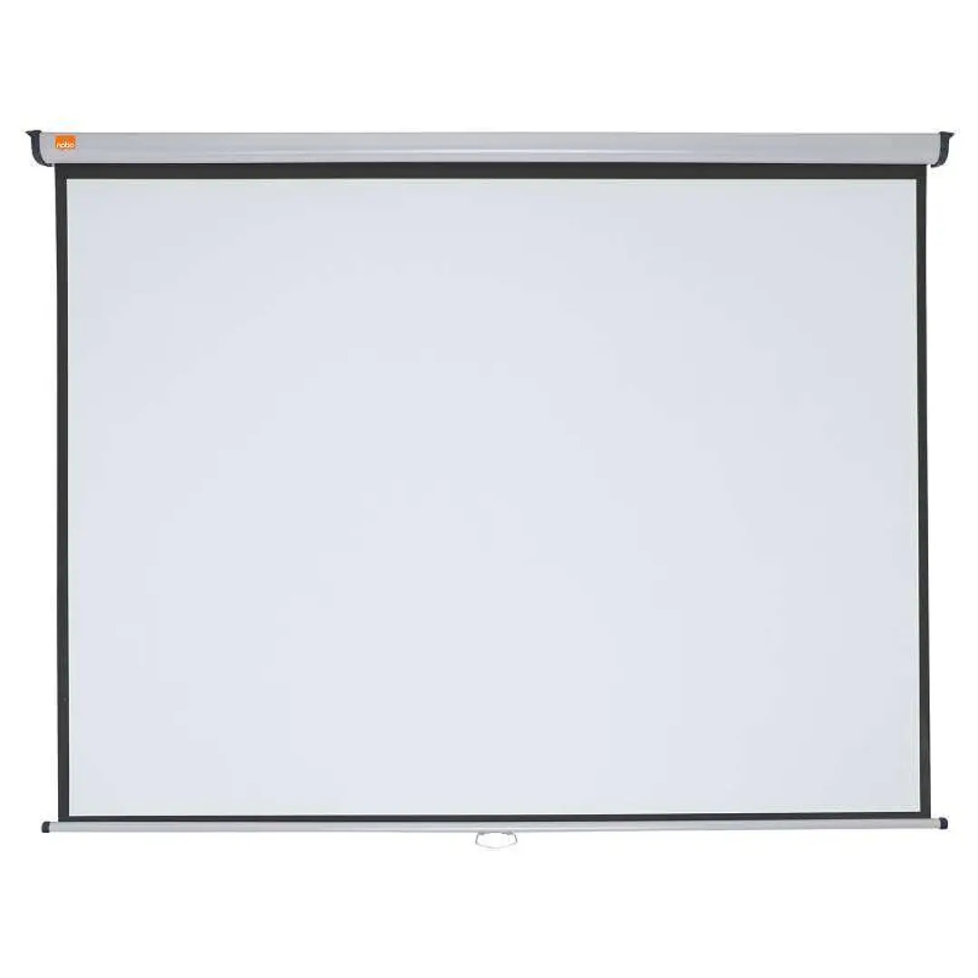 Nobo Pantalla Proyeccion Pared 2000x1513mm Blanca Mate 4:3 - Montaje en Pared o Techo - Carcasa Protectora - Alta Calidad de Proyeccion - Color Blanco 1