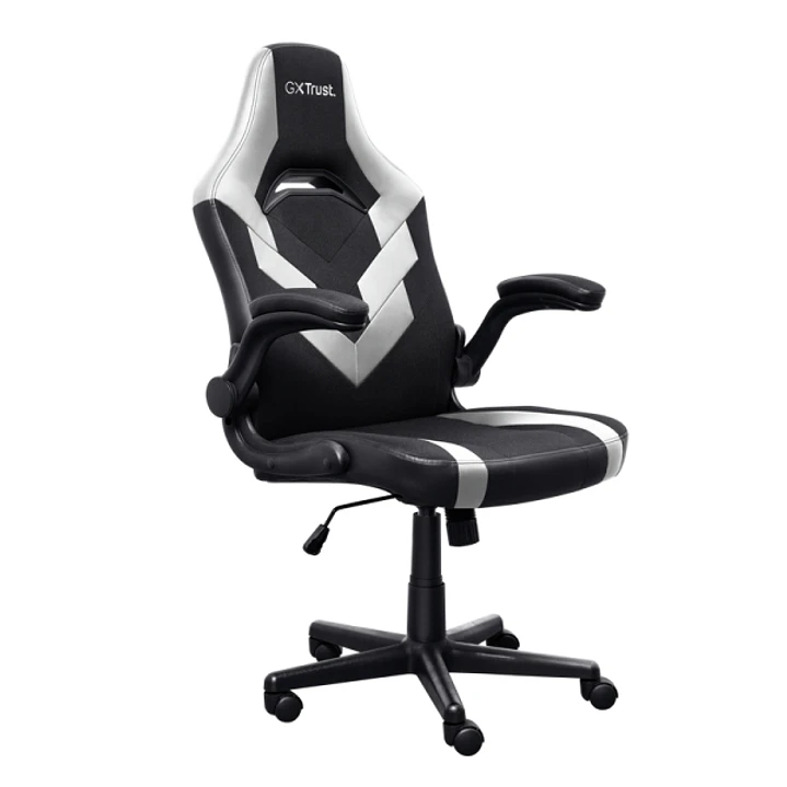 Trust GXT 703W Riye Silla Gaming - Reposabrazos - Ruedas de Nylon - Piston de Gas Clase 4 - Base Metal - Peso Max. 140Kg - Color Negro/Blanco 1
