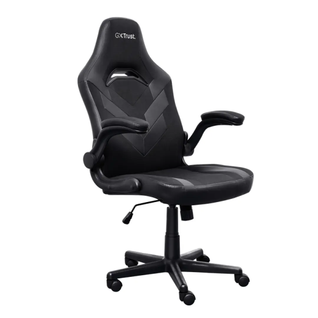 Trust GXT 703 Riye Silla Gaming - Reposabrazos - Ruedas de Nylon - Piston de Gas Clase 4 - Base Metal - Peso Max. 140Kg - Color Negro 1