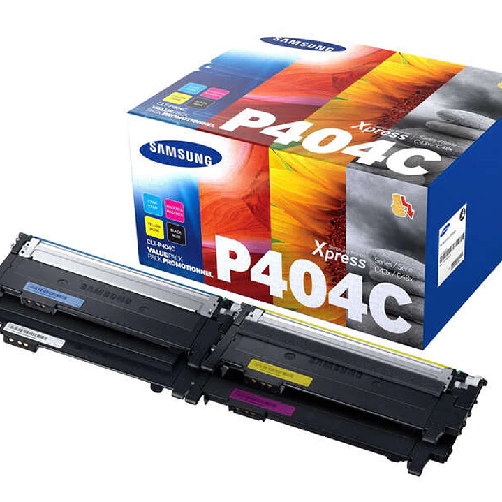 Samsung CLT-P404C Pack de 4 Cartuchos de Toner Originales - SU365A 1