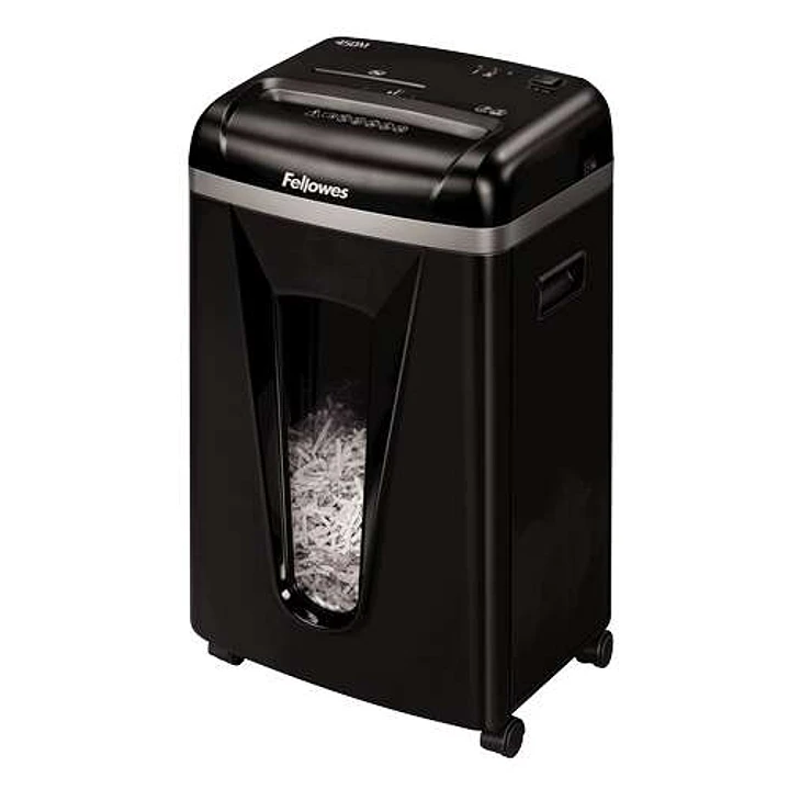 Fellowes 450M Destructora de Papel Manual Microcorte P-5 - Destruye hasta 9 Hojas - Papelera de 22L - Color Negro 1