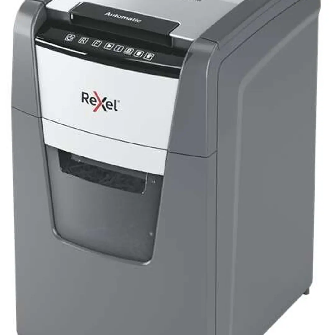 Rexel Optimum AutoFeed 130M Destructora Automatica de Corte en Particulas - Papelera de 44L - Alimentacion Automatica hasta 130 hojas - Tecnologia Ant 1