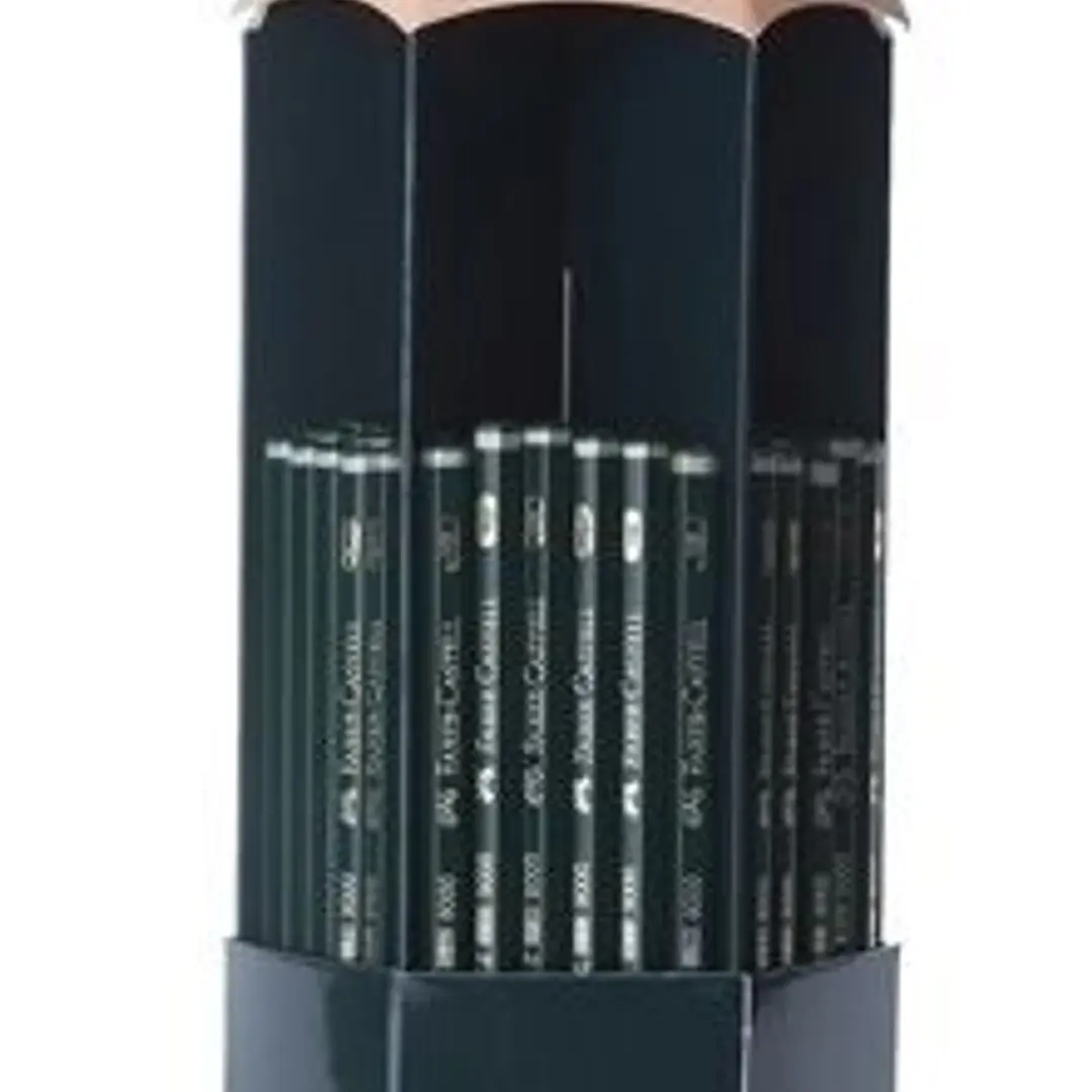 Faber-Castell Castell 9000 Expositor de 120 Lapices de Grafito - Grados de Dureza Surtidos - Mina Resistente a la Rotura - Ecologico 1
